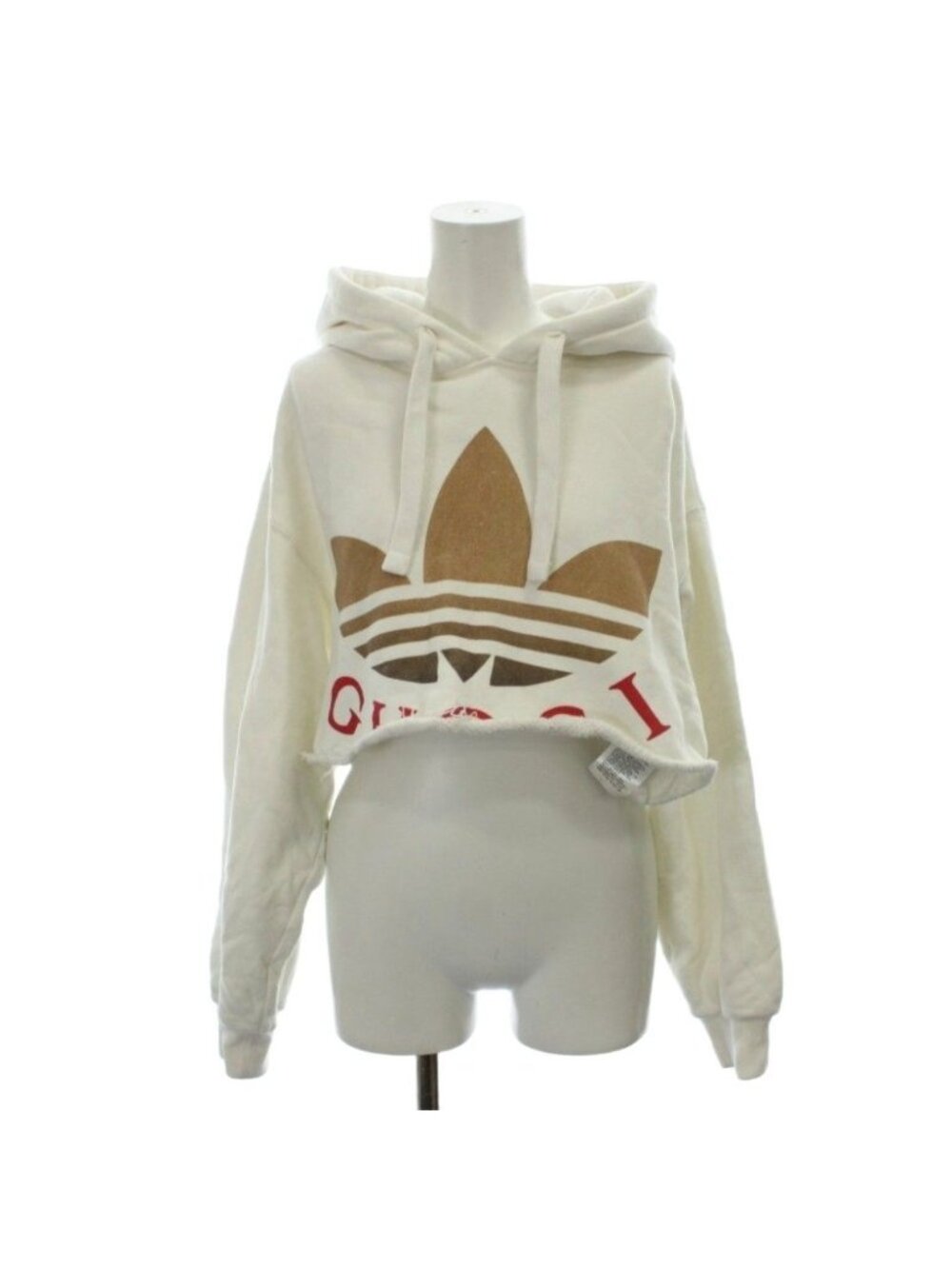 Gucci Adidas Collaboration Hoodie Hooded Sweatshirt Cutoff Short Length Trefoil
